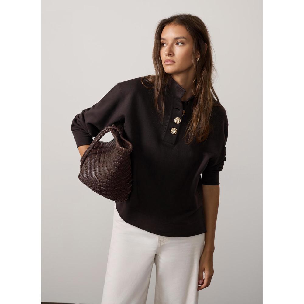 Mint Velvet Cotton Funnel Neck Sweatshirt